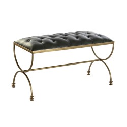 Foot-of-bed Bench DKD Home Decor 90 x 38 x 52 cm Χρυσό Μέταλλο Πράσινο Μεταλλικό