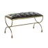 Foot-of-bed Bench DKD Home Decor 90 x 38 x 52 cm Χρυσό Μέταλλο Πράσινο Μεταλλικό