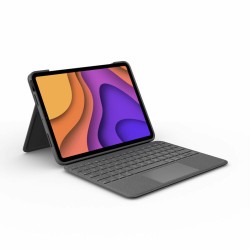 Θήκη Tablet και πληκτρολογιού Logitech iPad Air 2020 Γκρι Ισπανικό Qwerty QWERTY