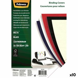 Binding Covers Fellowes Delta 100 Τεμάχια Μαύρο A4 Χαρτόνι (x10)