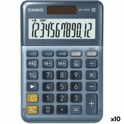 Αριθμομηχανή Casio MS-100EM Μπλε (x10)