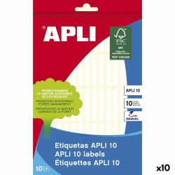 Κολλητικές ετικέτες Apli Λευκό 10 Φύλλα 5 x 35 mm (x10)