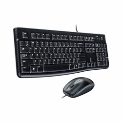 Πληκτρολόγιο με Οπτικό Ποντίκι Logitech Desktop MK120 Μαύρο QWERTY Qwerty UK