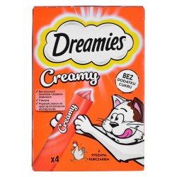 Snack for Cats Dreamies Creamy 4 x 10 g Κοτόπουλο