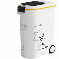 Pet food canister Curver 794096 Με τροχούς Λευκό Πλαστική ύλη 20 kg 54 L 49,3 x 27,8 x 60,5 cm