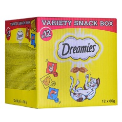 Snack for Cats Dreamies Variety 12 x 60 g Κοτόπουλο Salmon Τυρί