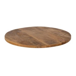 Table top Στρόγγυλο Μπεζ Ξύλο από Μάνγκο 70 x 70 x 3 cm