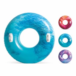 Inflatable Pool Float Intex Με λαβές Ø 91 cm Πολύχρωμο