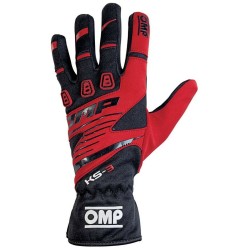 Karting Gloves OMP KS-3 Κόκκινο/Μαύρο L