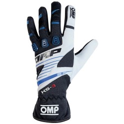 Karting Gloves OMP KS-3 Μπλε Λευκό Μαύρο XL