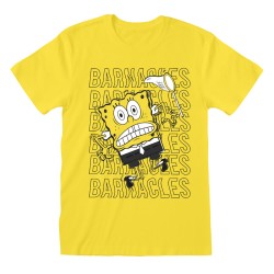 Unisex Μπλούζα με Κοντό Μανίκι Spongebob Barnacles Κίτρινο