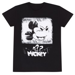 Unisex Μπλούζα με Κοντό Μανίκι Mickey Mouse Poster Style Μαύρο