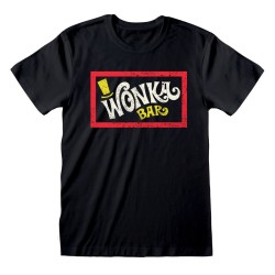 Unisex Μπλούζα με Κοντό Μανίκι Willy Wonka Wonka Bar Μαύρο