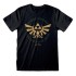 Unisex Μπλούζα με Κοντό Μανίκι The Legend of Zelda Hyrule Kingdom Crest Μαύρο