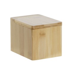 Αλατιέρα με Καπάκι DKD Home Decor Φυσικό Bamboo 10 x 13 x 10 cm