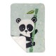 Κουβέρτα HappyFriday Moshi Moshi Panda Garden Blue Πολύχρωμο Μικροΐνες 110 x 140 cm