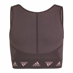 Αθλητικό σουτιέν Adidas  Aeroknit Seamless Μπορντό Σκούρο Κόκκινο