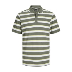 Ανδρική Μπλούζα Polo με Κοντό Μανίκι Jack & Jones JCOHASS AOP 12254958 Πράσινο