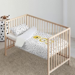 Σετ κάλυμμα παπλώματος Kids&Cotton Dakari Big Μαύρο 100 x 120 cm