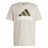 Ανδρική Μπλούζα με Κοντό Μανίκι Adidas Essentials Μπεζ