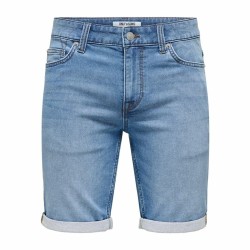 Ανδρικά Τζιν Σορτς Only & Sons Onsply 8584 Blue Denim Μπλε