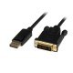 DisplayPort Αντάπτορας σε DVI Startech DP2DVIMM3BS Μαύρο 90 cm