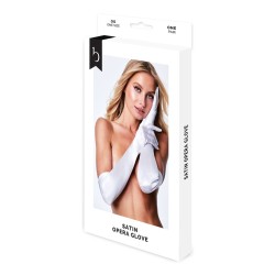 Γάντια Baci Lingerie Satin Opera Λευκό