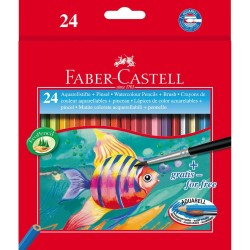 Ακουαρέλα Xρωματιστά Mολύβια Faber-Castell 114425 Πολύχρωμο 24 Τεμάχια