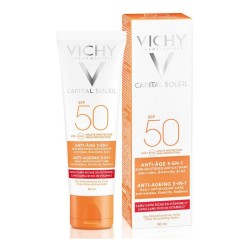 Αντιγηραντική Κρέμα Vichy Capital Soleil 50 ml Αντιοξειδωτική 3-σε-1