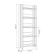 Βιβλιοπωλείο Alexandra House Living Eik Ξύλο MDP 57 x 155 x 25 cm 5 Ράφια