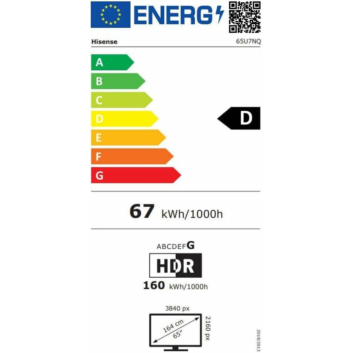 Smart TV Hisense 65U7NQ 4K Ultra HD LED HDR AMD FreeSync 65