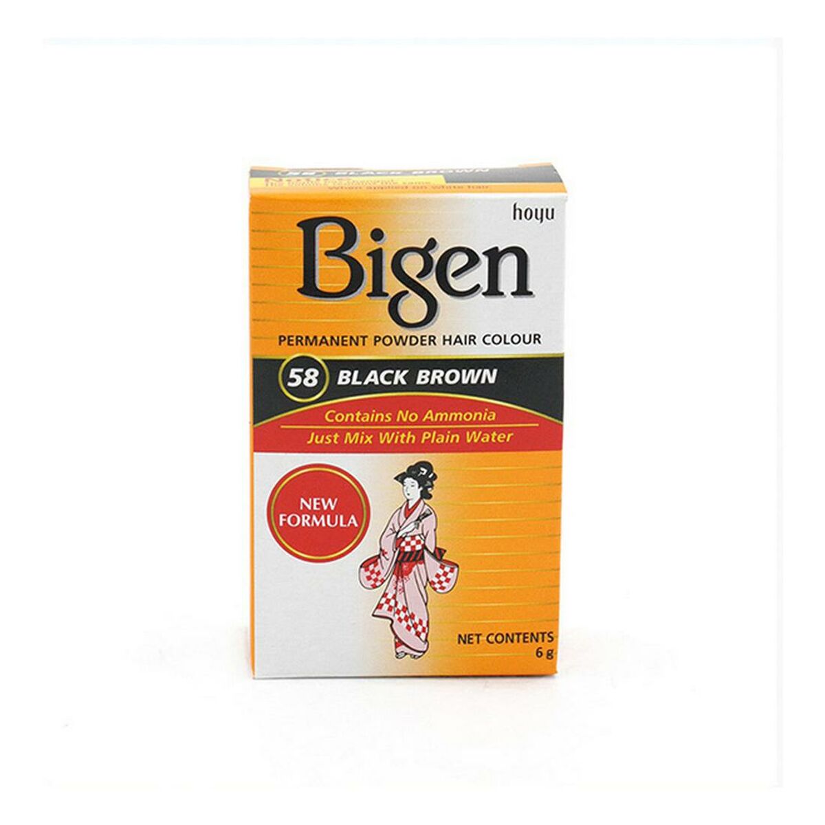 Μόνιμη Βαφή Bigen 58 Black Nº58 Black Brown (6 gr)