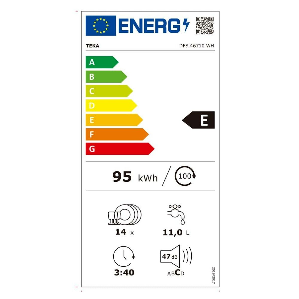 Πλυντήριο πιάτων Teka DFS 46710 Λευκό 60 cm