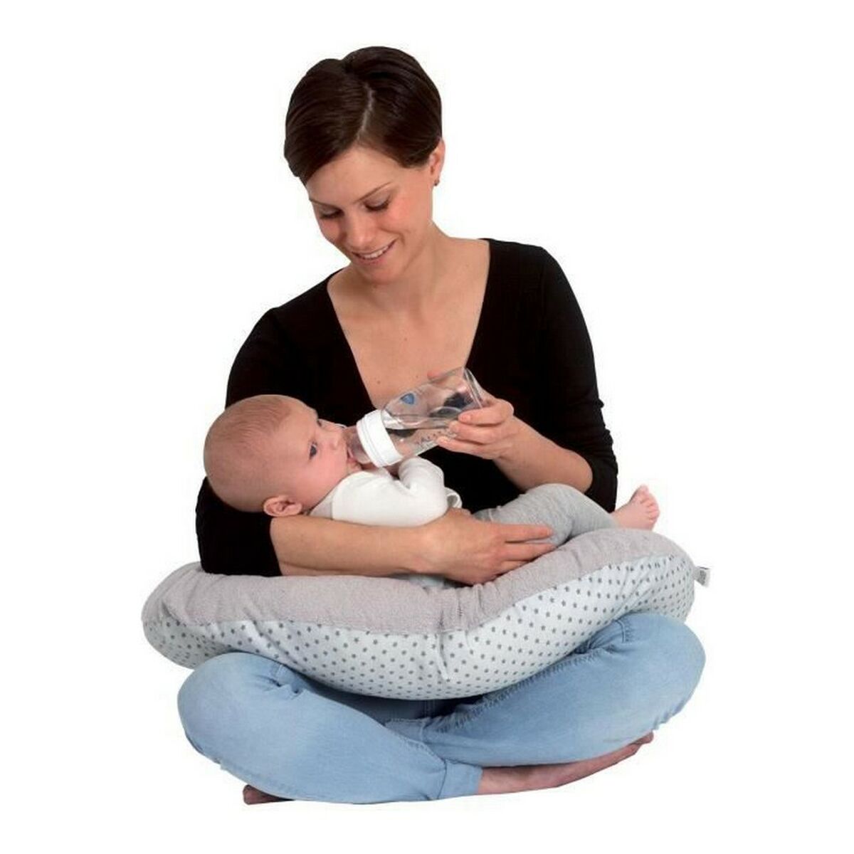 Breastfeeding Cushion Tineo Polka Dots Γκρι (Δωρεάν Μεταφορικά)