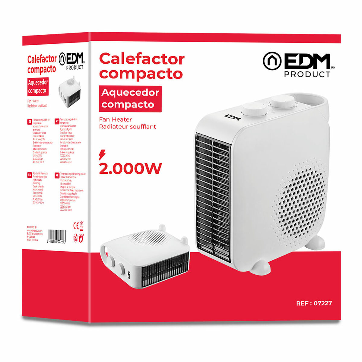 Θερμάστρα EDM 07227 Λευκό 1000 - 2000 W