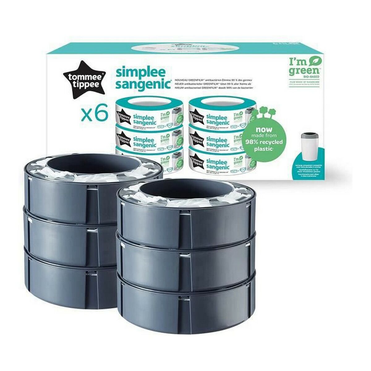 Ανταλλακτικό Tommee Tippee Simplee Sangenic x6 (Δωρεάν Μεταφορικά)