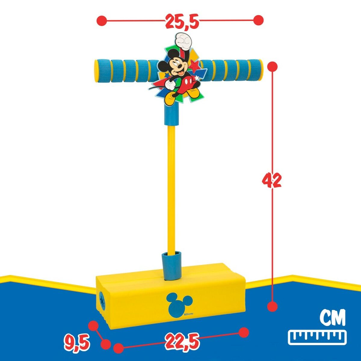 Άλτης pogo Mickey Mouse 3D Κίτρινο Παιδικά (4 Μονάδες)