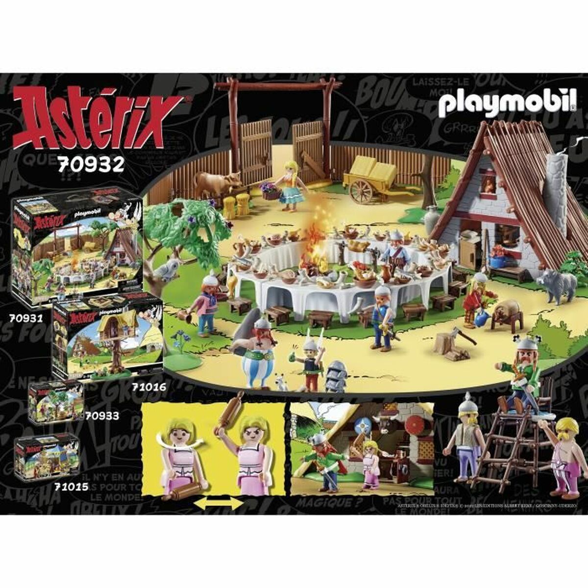 Playset   Playmobil Astérix: The hut of Abraracourcix 70932         110 Τεμάχια