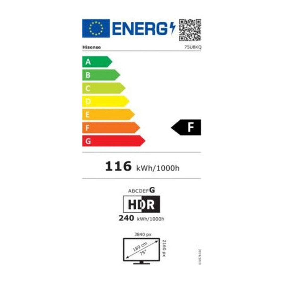 Smart TV Hisense 75U8KQ 4K Ultra HD 75