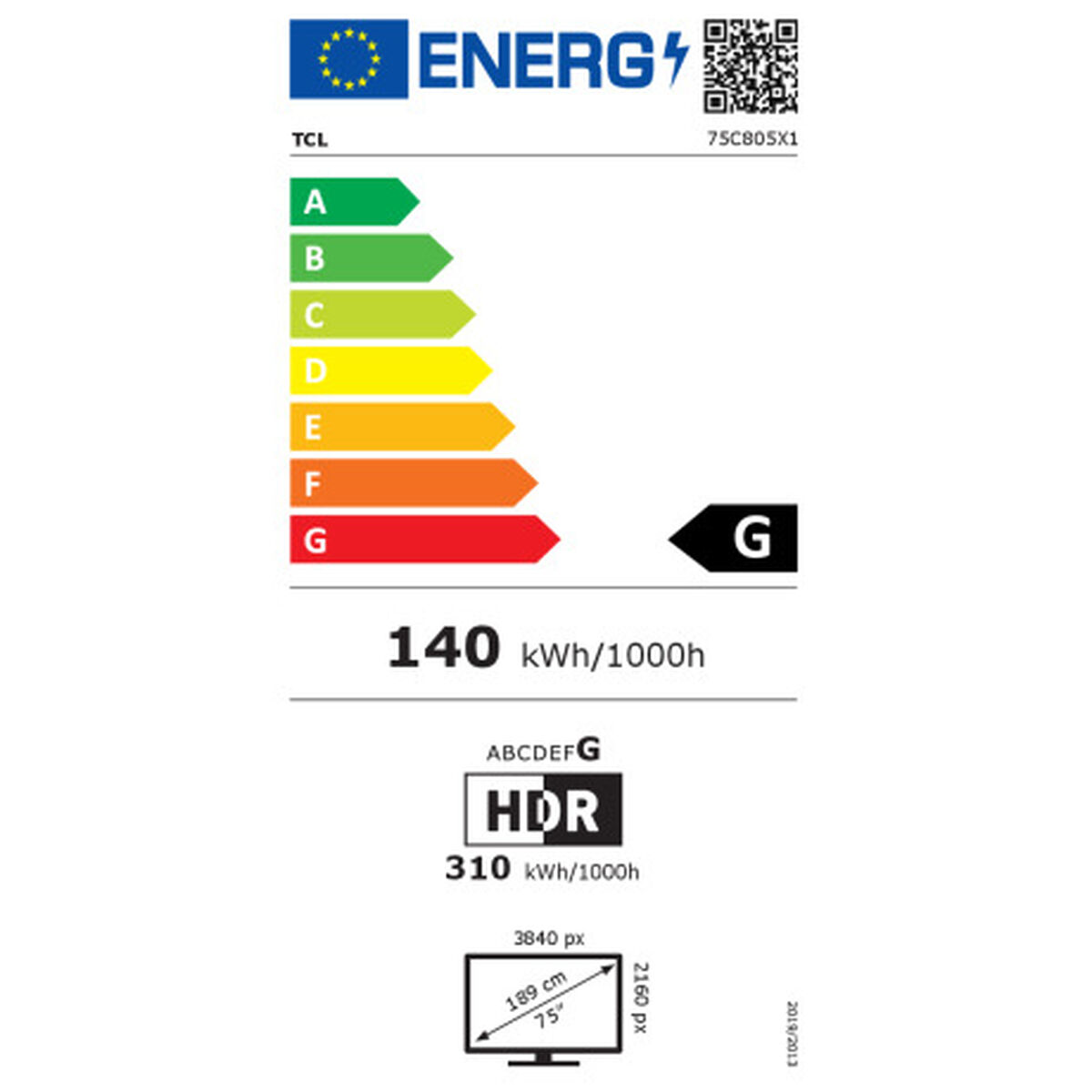 Smart TV TCL 75C805 4K Ultra HD 75