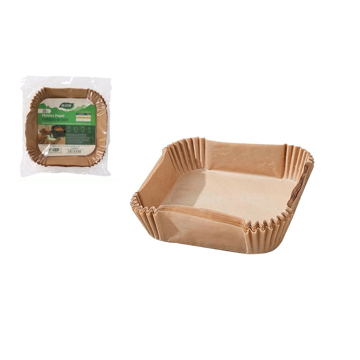 Food Tray Set Algon Φριτεζα χωρισ Λαδι 24 cm 20 Τεμάχια (24 Μονάδες)