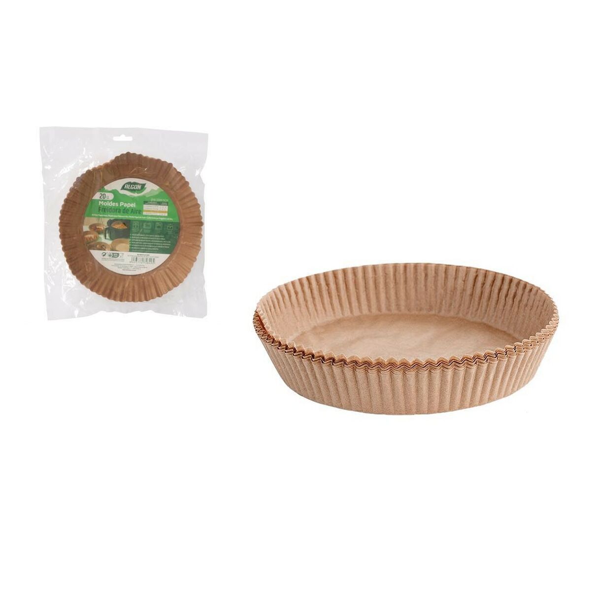 Food Tray Set Algon Φριτεζα χωρισ Λαδι 20 cm 20 Τεμάχια (24 Μονάδες)