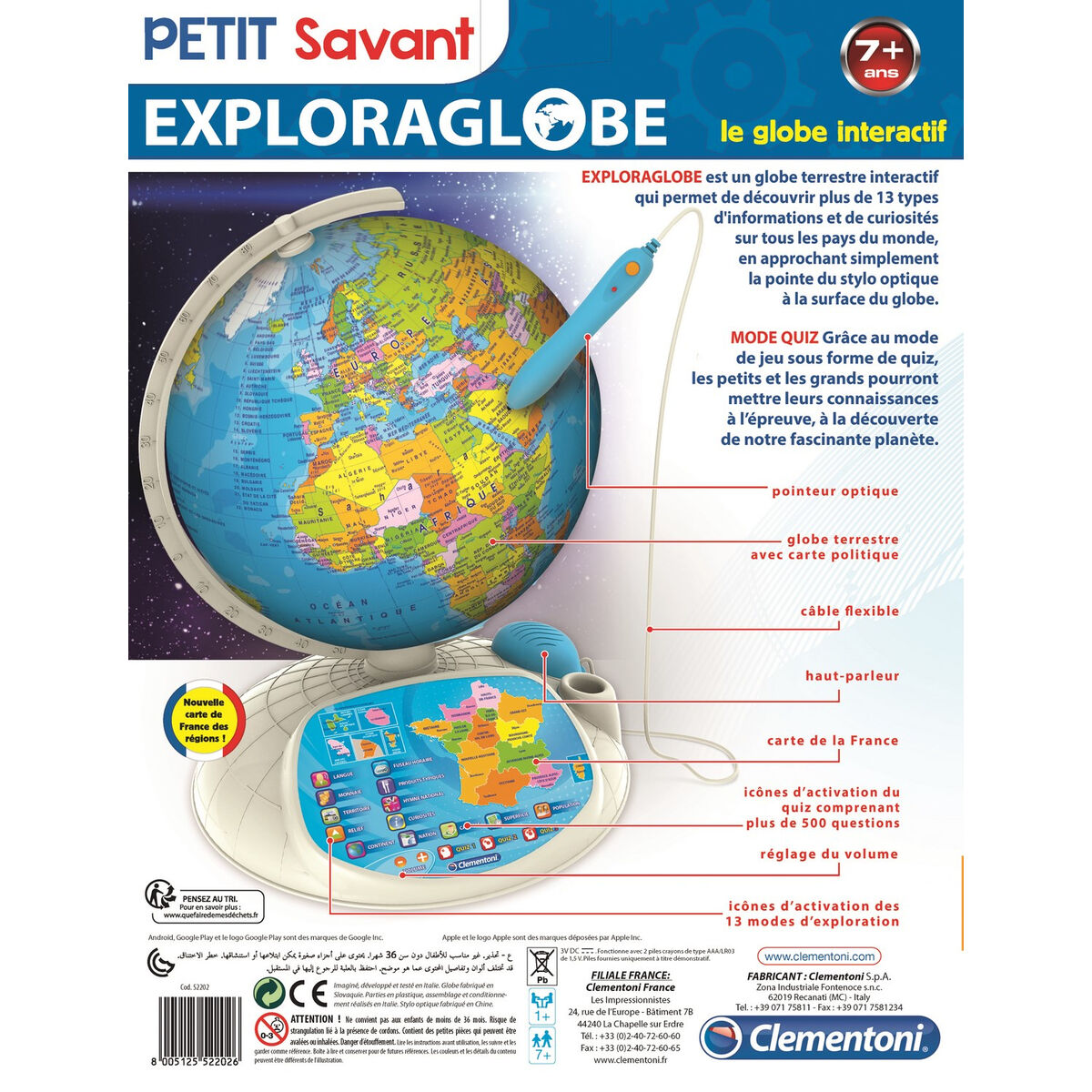 Globe Interactive Clementoni Πλαστική ύλη FR (Δωρεάν Μεταφορικά)