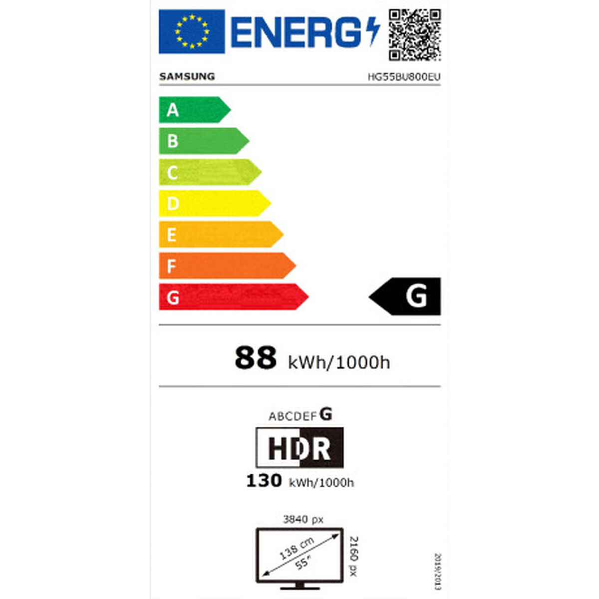 Smart TV Samsung HG55BU800EUXEN 55