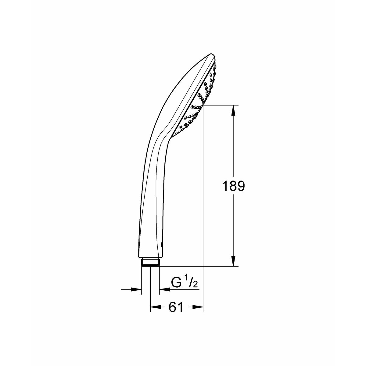 Kεφαλή για Nτους Grohe Vitulio Joy Πλαστική ύλη Chrome 1 Θέση (Δωρεάν Μεταφορικά)