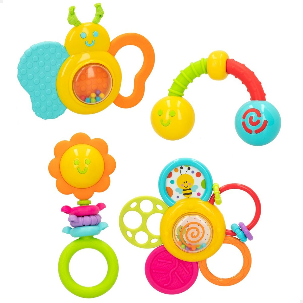 Rattle set Winfun 4 Τεμάχια 16 x 16 x 4,5 cm (x6)