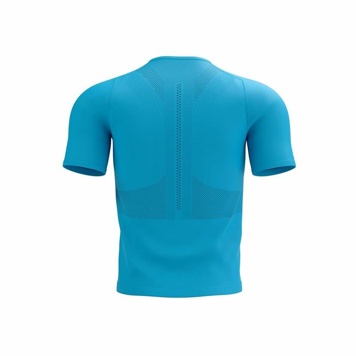 Unisex Μπλούζα με Κοντό Μανίκι Compressport Trail Half-Zip Fitted SS Sky μπλε