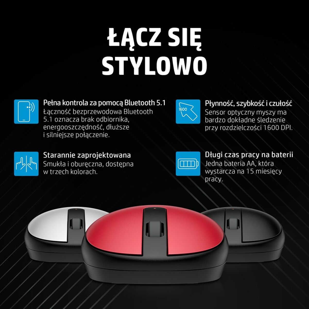 Bluetooth Ασύρματο Ποντίκι HP 240 Λευκό