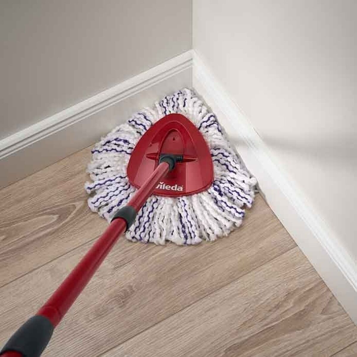 Mop with Bucket Vileda 167751 Μαύρο Κόκκινο Μικροΐνες Πλαστική ύλη