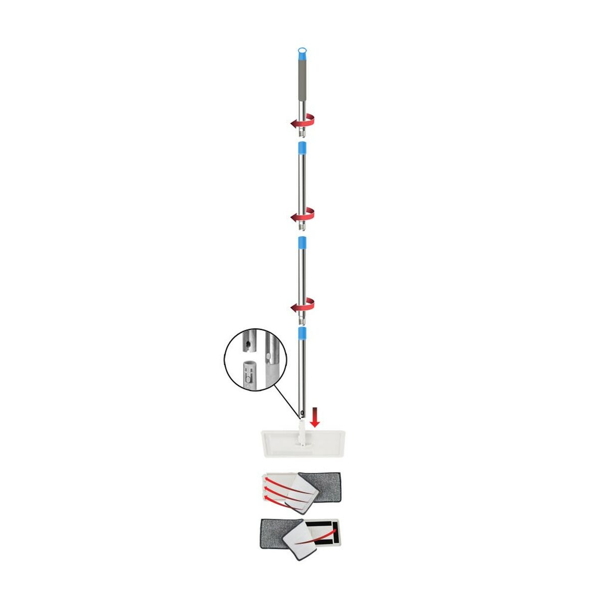 Mop with Bucket Esperanza EHS004 Μπλε Λευκό Μικροΐνες